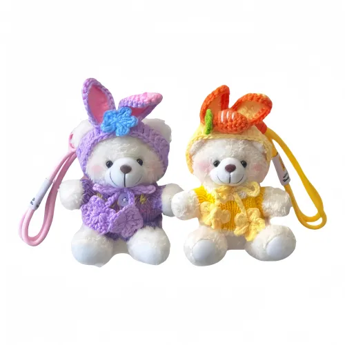 LOGISTAR Super Cute Наушники с головой кролика подвеска с бараньим плюшевым телом длина 10 см