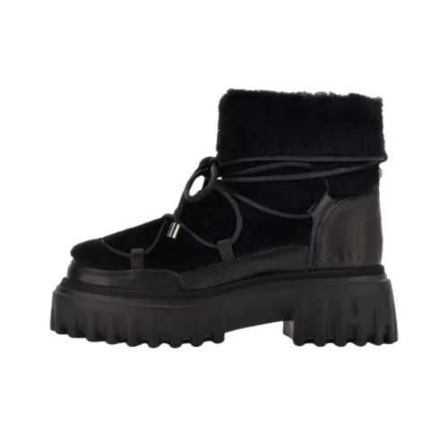 HOGAN H700 Короткий Сноубутсы 7,6 см Женские Черный