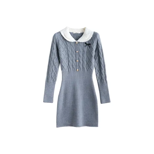 Tonlion Длинное платье с длинными рукавами женское