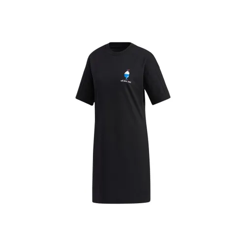 ADIDAS NEO Короткий рукав Платье Женское Черное