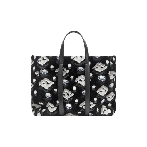 FENDI Shearling сумка Tote сумка для покупок сумка мужская черная