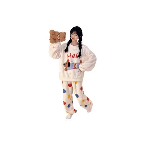 Dippanis Топ и Штаны Женские Пижамные Комплекты