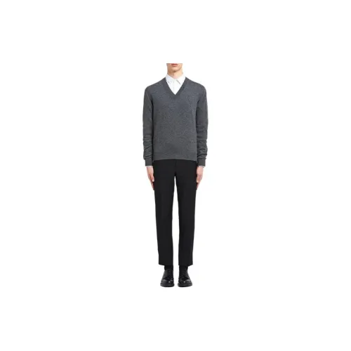 PRADA Gray Men's Cashmere Sweaters PRADA Серый Мужской Кашемировый Свитера