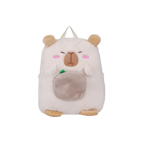 Vack Плюшевый Рюкзак Женский Белый Коричневый