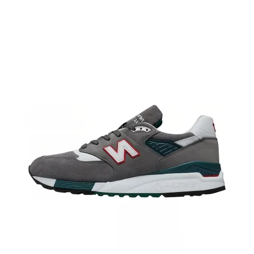 New Balance NB 998 Устойчивый к истиранию Дышащий Низкий Топ Беговые кроссовки Унисекс Серый