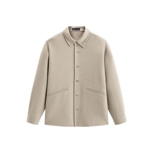 PEACEBIRD MEN Светло-серый Абрикос 1 Мужская Рубашка