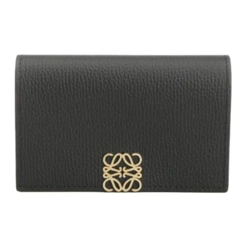 LOEWE Совместное издание Anagram Телячья кожа Держатель для визиток Маленький Унисекс Черный