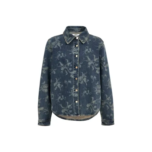 ONLY J35 510 Вымытый деним синий Женская рубашка