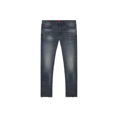 Hugo Boss Серый Синий Мужские Джинсы