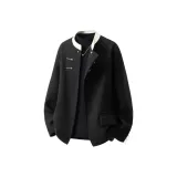 Чистый Черный (Шерсть, Утолщенный и с Флисовой Подкладкой)