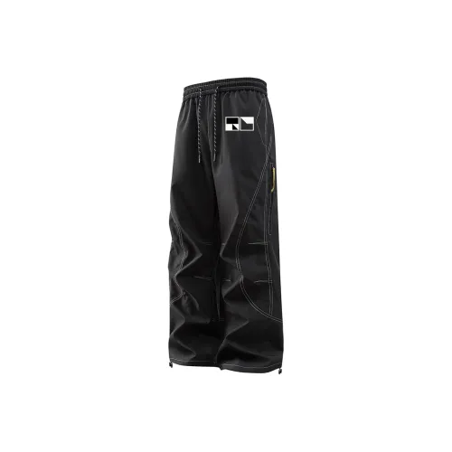 GDRG Black Unisex Cargo Pants GDRG Черные Унисекс Карго Брюки