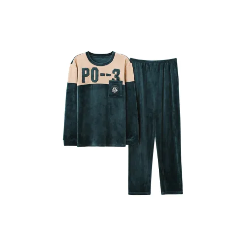 MADALLO Темно-зеленый Мужской Пижамный комплект