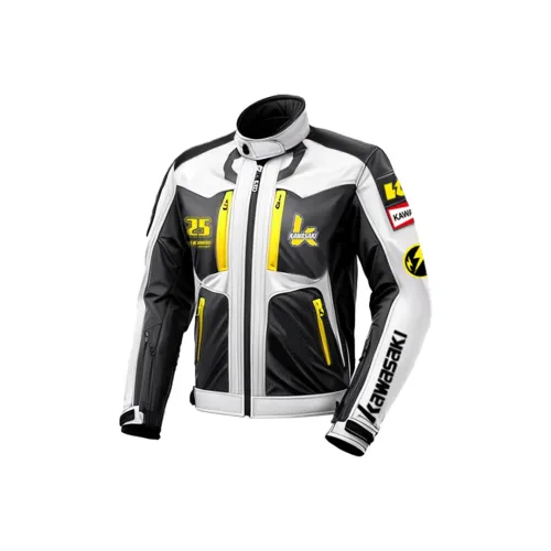 Кавасаки Мотоцикл Куртка Kawasaki Flame Текстура Унисекс