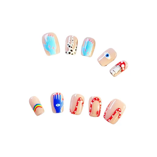 SHITIAN Grotesque World Короткий Квадрат Многоцветный Однотонный