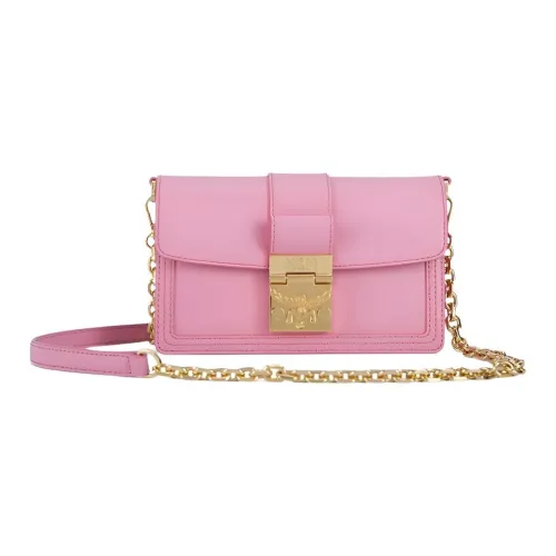 MCM Коровья кожа Сумка через плечо Мини Женская Розовая