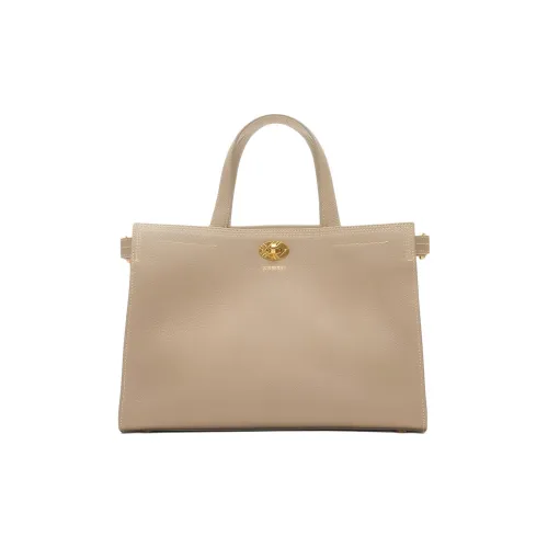 Burberry Коровья кожа Тоут Сумка Сумка для покупок Сумка Маленькая Женская Бежевая