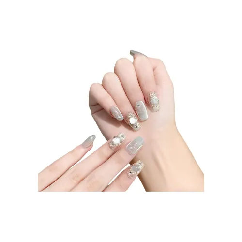 XNTX Заплатки для ногтей Ногти Art Заплатки для ногтей False Nail Короткий Квадрат Прохладный Color Series Телесный Coquette