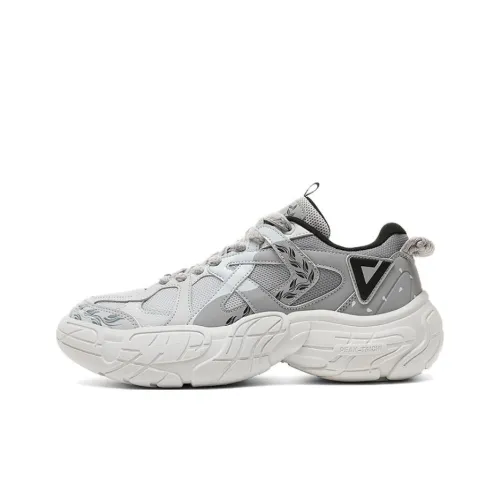 PEAK Taichi Tire Обувь Дышащий Длина корпуса Увеличение Низкий Топ Повседневная обувь Мужская Серый