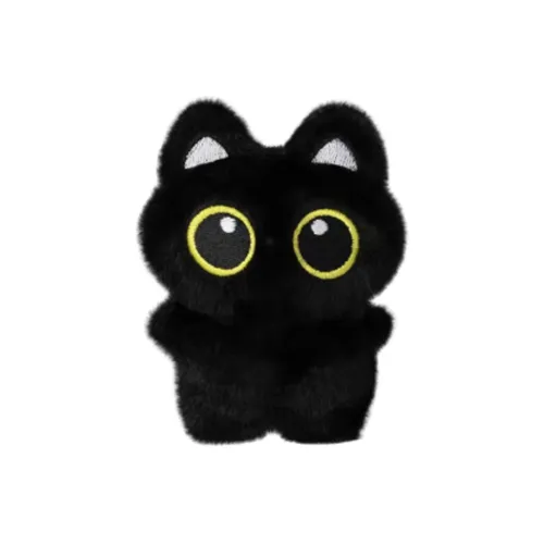 MENGO Cute Soft and Cute Большой Глаз Черный Кот Плюшевый Брелок 10 см Длина Тела