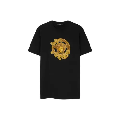 VERSACE Мужские черные футболки