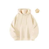 [Флисовые свитшоты] Светлый бежевый (Tb47 Уличный логотип на правой стороне низ A)