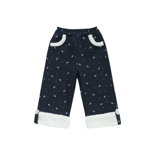 RHOBESAM Doubeidou Pantspan Цветочный Пуговица С флисовой подкладкой Брюки Цвет на изображении Предшкольные Тренировочные брюки