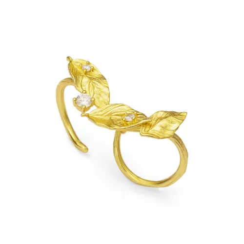 OOAK Медный сплав с золотым покрытием кольца женские