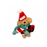 Коричневый щенок — рождественский подарок