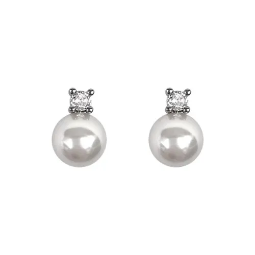 Yi Can Shell Pearl Stud Earrings Women's