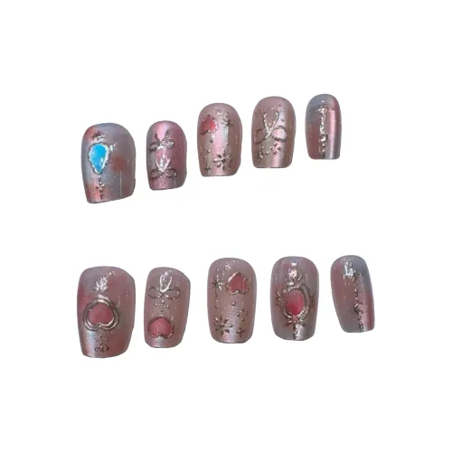 Fanze 3D-эффект Позолоченное Сердце с 15mm Искрой Короткий LADDER Розовый Стиль Smudge Instagram