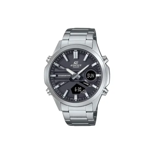 CASIO Аналоговый Цифровой Коллекция Кварцевый Механизм Нержавеющая Сталь Ремешок Часы Мужские Черный Циферблат