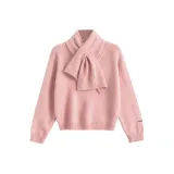 Розовый топ + розовый шарф