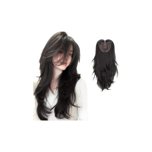 MUYAN Отделение Русалка Длинный Волосы Полная Голова Покрытие Перука Смешанный Шелк Длинные волнистые