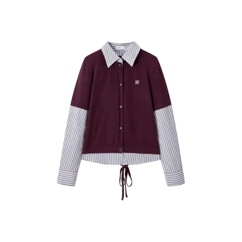 LEDIN Бордовый Фиолетовый В наличии Женские Рубашки