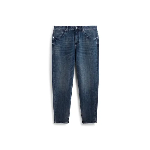 PEACEBIRD MEN Средний синий деним 1 Мужские Джинсы