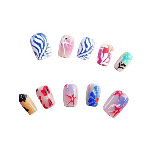 SHITIAN Impression Цветочный принт Короткий Квадрат Черный Белый Однотонный