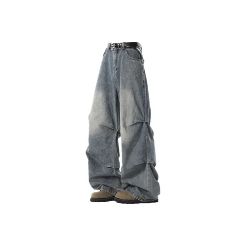 JIKENDI Blue Unisex Jeans JIKENDI Синий Унисекс Джинсы