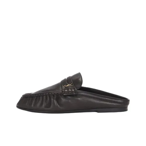 SAINT LAURENT LE LOAFER Домашние тапочки Женские Коричневый