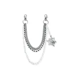 Трёхслойное украшение в виде паутины (чёрный, белый)