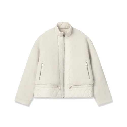 FILA MILANO Collection Бархат Feel Пальто Женские Светло-Серый Айвори