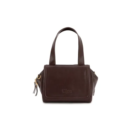 CLOS Растительное дубление Телячья кожа Маленькая квадратная сумка Сумка Обычная Женская Карамельно-коричневый Умброво-коричневый Кленовый лист Коричневый
