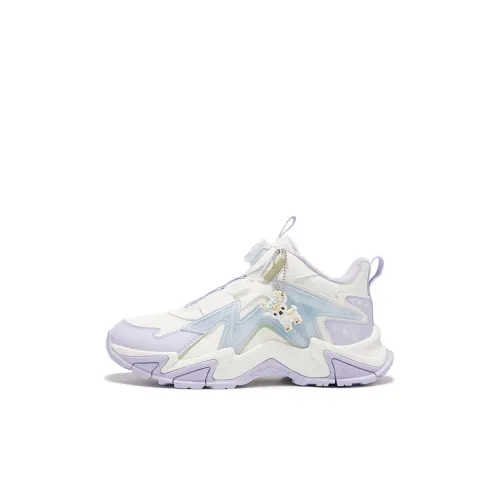 XTEP LingFeng 3,0 Противоскользящая Устойчивая к истиранию Утепленная обувь Белый Фиолетовый Детская