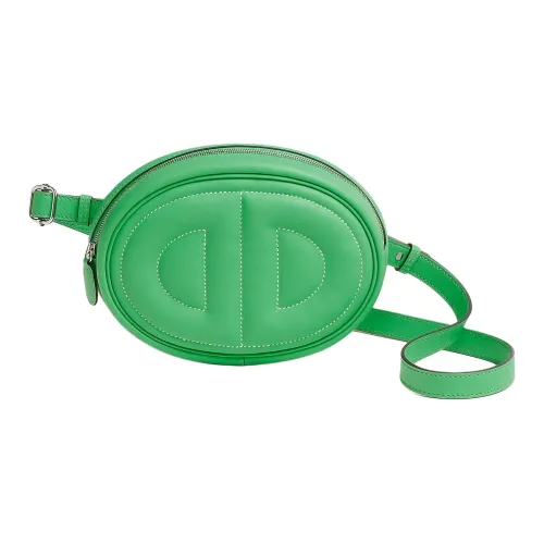 HERMES In The Loop Swift Телячья кожа Бананка Женские Попугай зеленый