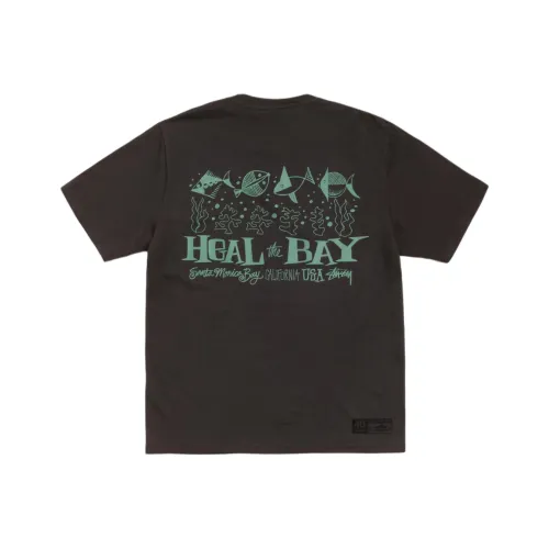 Stussy Fw25 Heal The Bay 40 Tee ПИГМЕНТ Окрашенная Футболка Унисекс