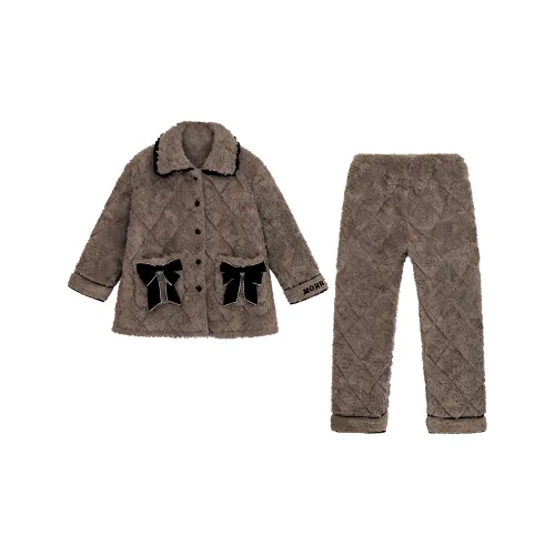 QIAOYUN Коричневый Женские Пижамные Комплекты