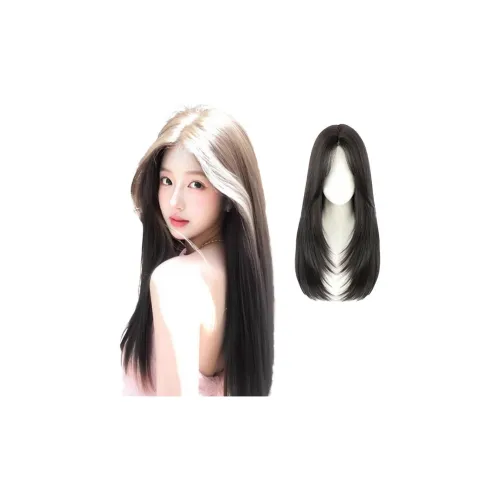 WANWANFENG DaFa Bowl 6,0 Версия Парики Для Женских Смешанный Шелк Длинные Прямые Волосы