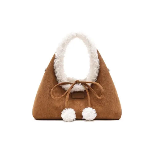 MARKANGARO ПУ (полиуретан) Сумка Стандартная Женская Карамельный Коричневый