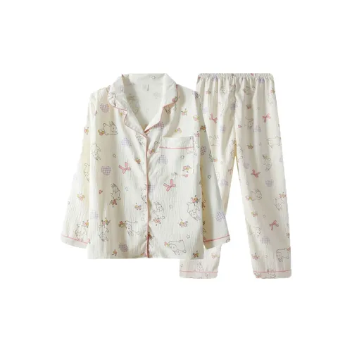 HANQIANNUO Весна Осень Пижама Женская Свободного кроя