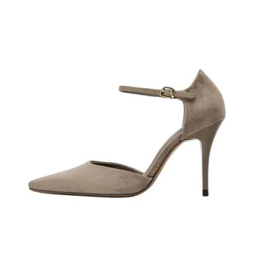 ZARA Collaboration Узкий каблук Высокие каблуки 9,5 см Женские Тауповый