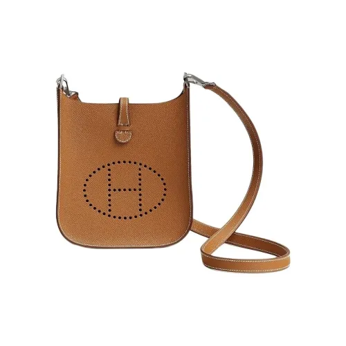 HERMES Evelyne Сумка через плечо из эпсомской кожи женская 37 золотисто-коричневый